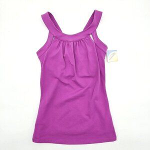 Athleta Second Glance Tank Top Womens Size XXS Fuchsia Purple Built In Bra Yoga